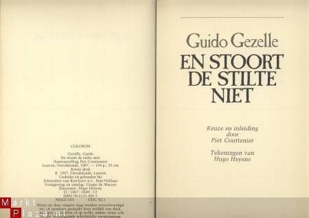 GUIDO GEZELLE ** EN STOORT DE STILTE NIET **P. COUTTENIER** - 2