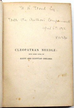 Cleopatra's Needle [c1877] Wilson Met Opdracht Auteur Egypte - 3