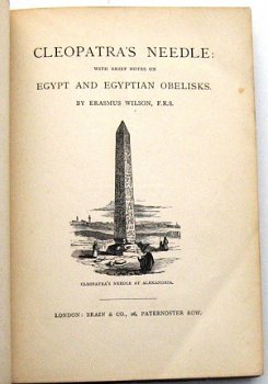 Cleopatra's Needle [c1877] Wilson Met Opdracht Auteur Egypte - 4