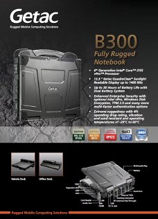 Fully Rugged Notebook Getac B300 Touch screen Intel Core i5