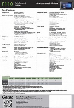 Fully Rugged Tablet Getac F110 G3 Basic USB BT WLAN hot-swap Win.10 Pro FE21YQKB1DXX - 3