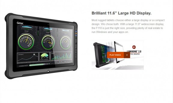 Fully Rugged Tablet Getac F110 G3 Basic i5 USB BT Ethernet WLAN hot-swap Win.7 FE21CQKB1DXB - 4