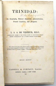 Trinidad, its Geography etc. 1884 Verteuil Kleine Antillen - 6