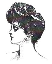 SALE NIEUW Cling stempel Vintage Lady Head van Non Sequitur