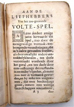 Vermakelyk Volte-spel 1721 & l'hombre & Espadille forcé etc. - 3