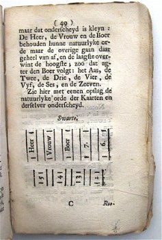 Vermakelyk Volte-spel 1721 & l'hombre & Espadille forcé etc. - 5