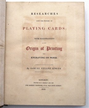 Researches into the history of playing cards 1816 Singer - 4