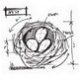 SALE NIEUW TIM HOLTZ cling stempel Mini Blueprints 2 Bird Nest - 1 - Thumbnail