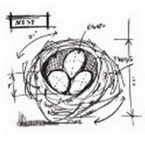 SALE NIEUW TIM HOLTZ cling stempel Mini Blueprints 2 Bird Nest