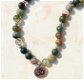 Agaat mala ketting of armband met Ohm bedel - 3 - Thumbnail