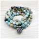 Amazoniet mala ketting of armband met Levensboom bedel - 4 - Thumbnail