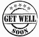 SALE NIEUW cling stempel Sentiments Tag Get Well Soon van Stampinback - 1