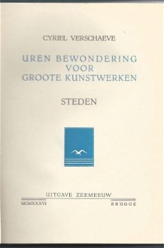 CYRIEL VERSCHAEVE**UREN BEWONDERING VOOR GROTE KUNSTWERKEN** - 2