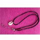 ketting faux leer zwart met kauri schelp hanger shel gelukschelp - 2 - Thumbnail