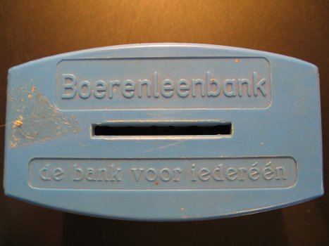 Een oude spaarpot Boerenleenbak de bank voor ierdereen, jaren 50/60... - 1