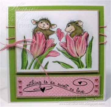 SALE GROTE RETIRED houten stempel I Give You My Heart van House Mouse. - 7