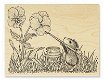 SALE NIEUW GROTE RETIRED houten stempel Painted Pansies van House Mouse. - 1 - Thumbnail