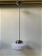 Art deco design verlichting hanglamp getrapt glas met punt 25 cm - 0 - Thumbnail