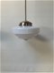 Art deco design verlichting hanglamp getrapt glas met punt 25 cm - 1 - Thumbnail