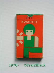 [1970~] PTT KWARTET, in oranje doos met groen-witte figuur
