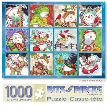 Bits and Pieces - Merry Snowman Quilt - 1000 Stukjes Nieuw - 2