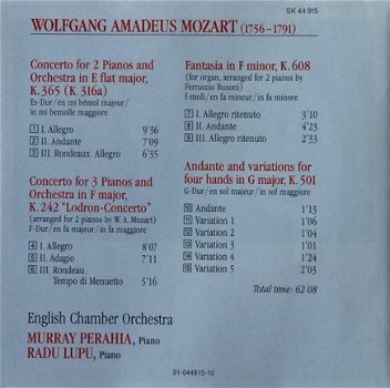 CD - Mozart - Concertos for two & three pianos - 1