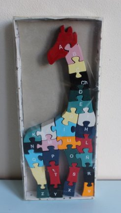 Alfabet puzzel in vorm van giraf - nr. 1