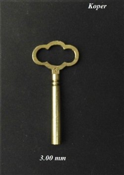 === Carriage klok sleutel = ø 3.00 mm. = oud === 31499