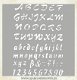 Sjabloon letters alfabet sierlijk groot en klein - 1 - Thumbnail