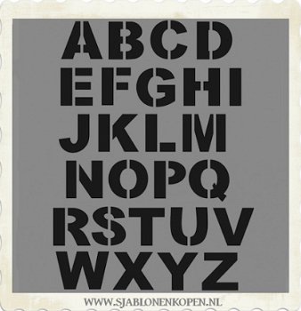 Sjabloon letters alfabet sierlijk groot en klein - 2