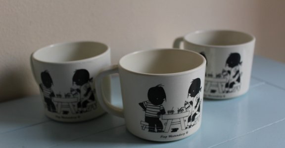 3 bekers met oor Jip en Janneke - nr. 1