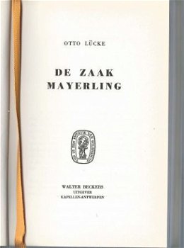 OTTO LÜCKE**DE ZAAK MAYERLING**WALTER BECKERS - 2