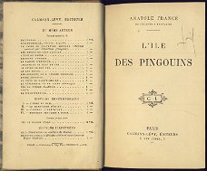 ANATOLE FRANCE**L'ILE DES PINGOUINS*1908*CALMANN-LEVY**