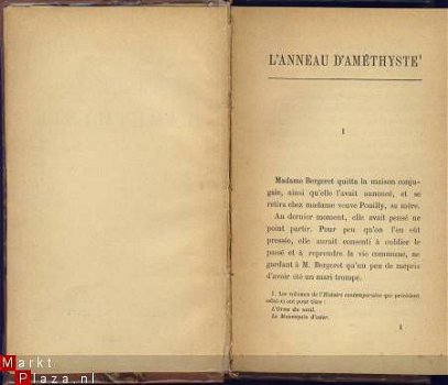 ANATOLE FRANCE**L'ANNEAU D'AMETHYSTE**1899**CALMANN LEVY - 3