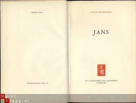 ANNIE WESTERMAN**JANS**HARDCOVER DE LANTEERN UTRECHT - 2