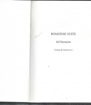 JEF GEERAERTS***ROMEINSE SUITE VINCKE EN VERSTUYFT***ZWARTE KARTONNEN HARDCOVER.*** - 2