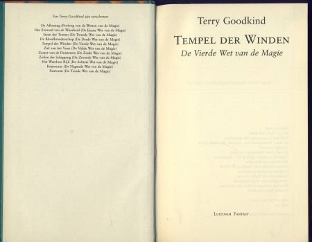 TERRY GOODKIND**DE WETTEN VAN DE MAGIE**TEMPEL DER WINDEN** - 3