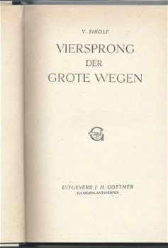 V. SIROLF**VIERSPRONG DER GROTE WEGEN**WITTE GOTTMER HARDCO - 2