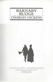 CHARLES DICKENS**BARNABY RUDGE**LUXE HARDCOVER*READERS DIGES - 3