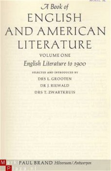 GROOTEN+RIEWALD+ZWARTKRUIS**ENGLISH AND AMERICAN LITERATURE* - 2