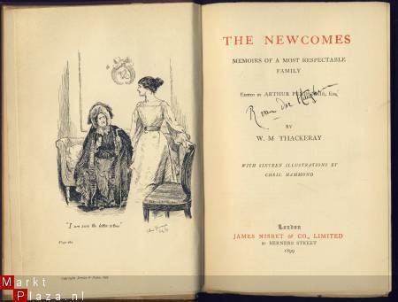 W. M. THACKERAY**THE NEWCOMES**HARDCOVER*JAMES NISBET & CO - 1