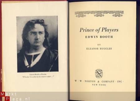 ELEANOR RUGGLES**PRINCE OF PLAYERS*EDWIN BOOTH**NORTON HARDC - 1