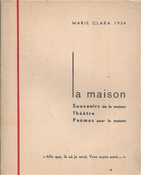 MARIE CLARA**LA TABLE 1934**SOUVENIRS DE LA MAISON**SOFTCOVER JAUNE** - 1
