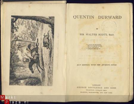 SIR WALTER SCOTT,BART.**QUENTIN DURWARD**GEORGE ROUTLEDGE** - 1