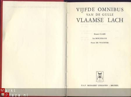 E. CLAES+JAN BOSCHMANS+FR. DE WACHTER**VIJFDE GULLE LACH OM. - 3