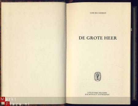 COR RIA LEEMAN**DE GROTE HEER**1959**EEN NEGRO SPIRITUAL** - 1