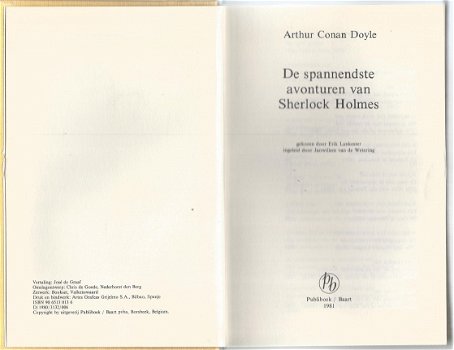 A. CONAN DOYLE**DE SPANNENSTE AVONTUREN VAN SHERLOCK HOLMES*JANWILLEM VAN DE WETERING. - 4