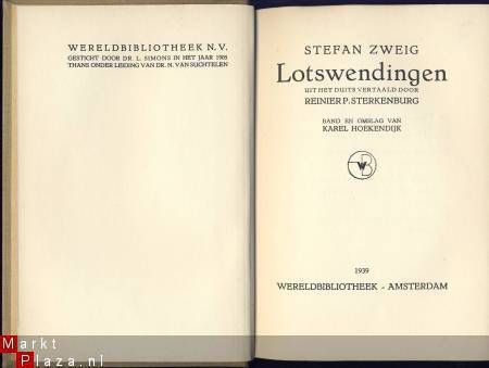 STEFAN ZWEIG**LOTSWENDINGEN**1939*WERELDBIBLIOTHEEK**AMSTERD - 2