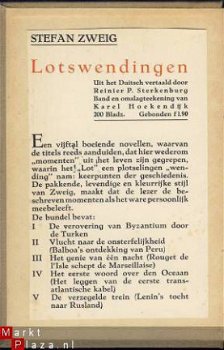 STEFAN ZWEIG**LOTSWENDINGEN**1939*WERELDBIBLIOTHEEK**AMSTERD - 3