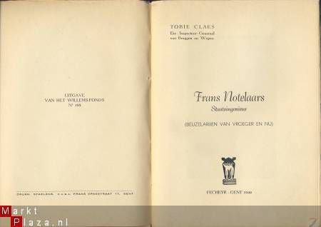 TOBIE CLAES**FRANS NOTELAARS*STAATSINGENIEUR*FECHEYR*1949** - 2